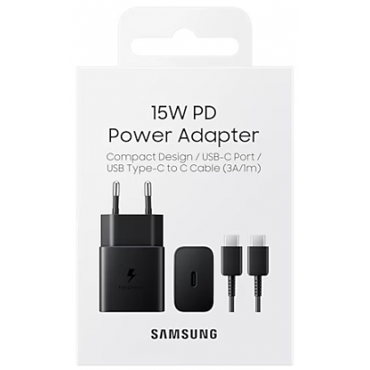2 Paquets Chargeur Rapide Samsung, 15W Adaptateur Secteur USB +