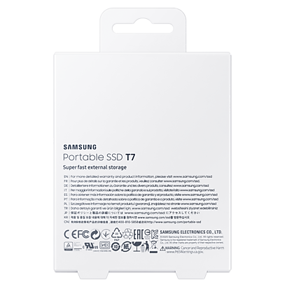 Disque SSD externe Samsung T7 500 Go - Bleu, Format 2.5