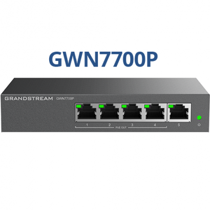 Switch réseau non géré GRANDSTREAM 5 ports Giga 4 PoE af/at 60W (GWN7700P)