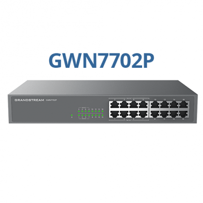 Switch réseau non géré GRANDSTREAM 16 ports Giga 8 PoE af/at 138W (GWN7702P)