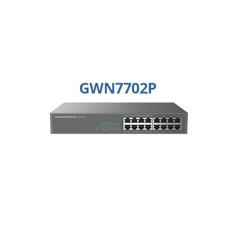 Switch réseau non géré GRANDSTREAM 16 ports Giga 8 PoE af/at 138W (GWN7702P)