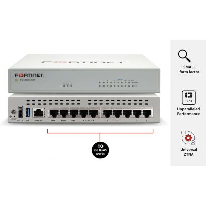 Pare-Feu Fortinet FortiGate-60F Unified Threat Protection (UTP) pendant 12 mois (FG-60F-BDL-950-12)