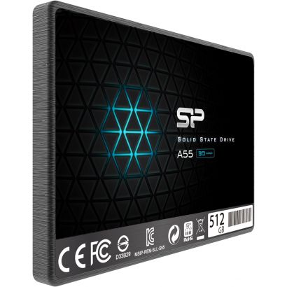 Disque dur interne SILICON POWER A55 - SSD - SATA 2.5" - 512GB (SP512GBSS3A55S25)