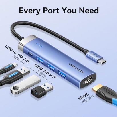 Vention 5-in-1 USB-C...