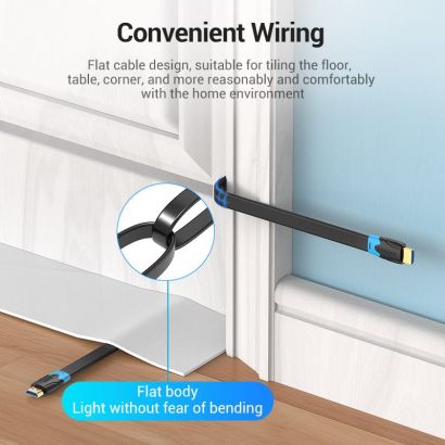 Flat HDMI Cable 3M Black